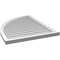 Ekena Millwork Quarter Round Top Left Surface Mount PVC Gable Vent w/ 2"W x 2"P Brickmould Sill Frame, 32"W x 42"H GVPQL32X4203SN - alternate 2